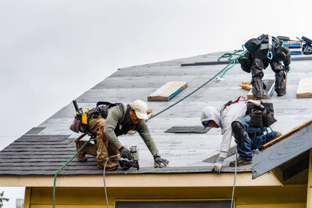 Professional Gutter Installation technician working in Spring, TX